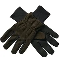 Deerhunter Fleece Gloves w. Leather Art Green 2XL