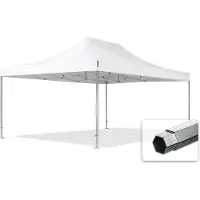 TOOLPORT 4x6 m aluminium, pop up partytelt, uten sidepaneler, hvit