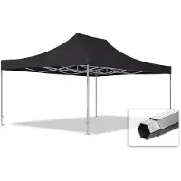 TOOLPORT 4x6 m aluminium, pop up partytelt, uten sidepaneler, svart