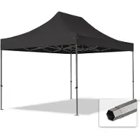 TOOLPORT 3x4,5 m stål, pop up partytelt, uden sidepaneler, svart