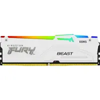 Kingston FURY Beast RGB DDR5-6000 - 32GB - CL36 - Dual Channel (2 pcs) - AMD EXPO - Hvit med RGB