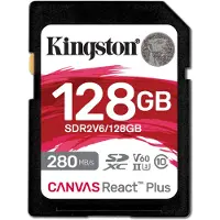 Kingston Canvas React Plus SDXC-minnekort 128 GB UHS-II V60 SDR2V6/128GB
