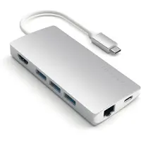 Satechi USB-C Multi-Port Adapter 4K V2, Sølv