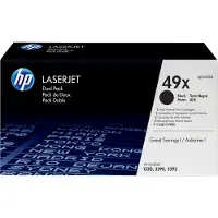 HP 49X - 2-pack - Høy ytelse - svart - original - LaserJet - tonerpatron (Q5949XD) - for LaserJet 1320, 1320n, 1320nw, 1320t, 1320tn, 3390, 3392
