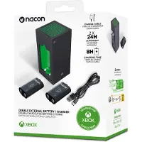 Nacon XBXBATTERYBOX, Xbox Series S, Xbox Series X, Batteriladesett, Svart, USB, Koblet med ledninger (ikke trådløs), 1 m