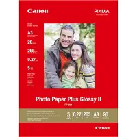 Canon Photo Paper Plus Glossy II PP-201 - Blank - A3 (297 x 420 mm) 20 ark fotopapir - for PIXMA iX4000, iX5000, iX7000, PRO-1, PRO-10, PRO-100, Pro9000, Pro9500