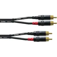 Cordial CFU 0.6 CC, 2 x RCA, Hankjønn, 2 x RCA, Hankjønn, 0,6 m, Sort