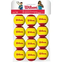 Wilson Starter Red, Rød, Gult, Gummi, 12 stykker, Barn