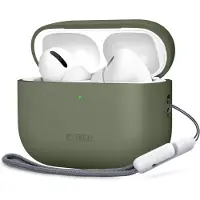 Tech-Protect AirPods Pro 3 silikonetui - olivengrønn