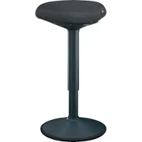 Leitz Ergo Active - Stående skrivebordsstol - ergonomisk - triangulær - roterende - 100 % resirkulert stoff - mørk grå