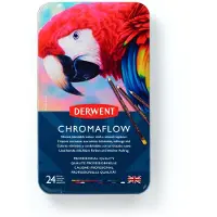 Derwent Metallboks Med Chromaflow-blyant 24 Enheter