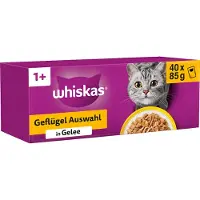 Whiskas Våtfôr Til Katt Med Fjærkre I Gelé 40x85g