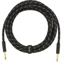 Fender Deluxe 15 Fot Lang Rett Instrumentkabel Svart Tweed