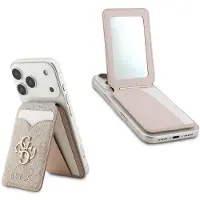 GUESS 4G speil magnetisk kortholder med stativfunksjon - rosa