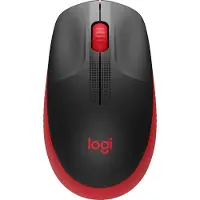 Logitech M190 Full-size Wireless Optical PC Mouse - Red - Mus - Optisk - 3 knapper - Rød