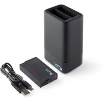 GoPro Dual Battery Charger + Battery - battery charger - with battery - Li-Ion