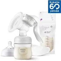 Philips AVENT SCF430/20 Manuell brystpumpe, Manuell, Gjennomsiktig, Hvit