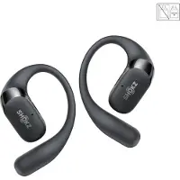 Shokz OpenFit 2+ - True wireless-hodetelefoner med mikrofon - åpent øre - over-øret-montering - Bluetooth - svart