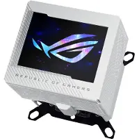 Asus ROG RYUJIN III WB White Edition, vannblokk, kobber, hvit, LGA 1150 (sokkel H3), LGA 1151 (sokkel H4), LGA 1155 (sokkel H2), LGA 1156 (sokkel H), LGA 1200..., 1 vifte (e), 21,08 kubikkfot/min.