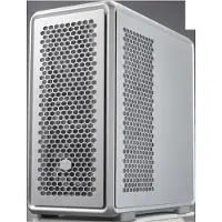 Cooler Master MasterFrame 600 - Mid tower - SSI CEB - sidepanel med vindu (herdet glass) - ingen strømforsyning (ATX) - sølv - USB/lyd