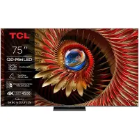 TCL 75C8K - 75" Diagonalklasse (74.5" synlig) - C8K Series LED-bakgrunnsbelyst LCD TV - QLED - Smart TV - Google TV - 4K UHD (2160p) 3840 x 2160 - ...