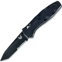 Benchmade Barrage Tanto 154CM Black Cerakote foldekniv, black valox, taggete