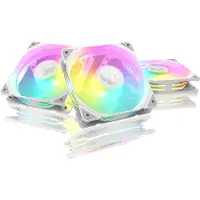 Asus TUF Gaming TR120 ARGB - Boksviftesett - omvendt blad - 120 mm - hvit (en pakke 3)
