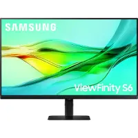 Samsung ViewFinity S6 S32D604UEU - LED-skjerm - USB - 32" - 2560 x 1440 QHD @ 100 Hz - IPS - 350 cd/m² - 1000:1 - HDR10 - 5 ms - HDMI, DisplayPort,...