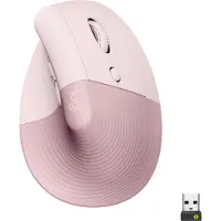 Logitech Lift Right Vertical - Rose - Ergonomisk mus - Optisk - 6 - Rød