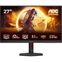 AOC G4 Q27G4SRU gamingskjerm 27 QHD 300 Hz Fast IPS, svart/rød