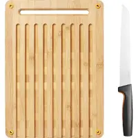 Fiskars skjærefjøl med kniv i tre