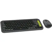 Logitech POP Icon Combo - Tastatur- og mussett - trådløs - Bluetooth LE - QWERTY - Nordisk (dansk/finsk/norsk/svensk) - grafitt, grønn