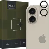 Hofi iPhone 16/16 Plus Cam Pro+ Kameralinsebeskytter i Herdet Glass - Gjennomsiktig / Svart