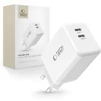 Tech-Protect NC45W-GAN 2-port 45W vegglader - hvit