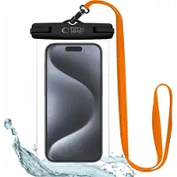 Tech-Protect Universell Vanntett Mobilpose - 6.9 - Svart / Oransje