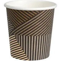 Abena Kaffekopp Lines, Gastro, 6 cm, Ø6,2 cm, 10 cl, 12 cl, brun, papp/PE, 113 g - (50 stk./pakning)