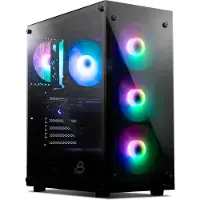 Blackstorm Artemis 205B ATX-chassis / Mid tower computer chassis / PC-chassis med herdet glass