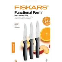 Fiskars Functionalform Vegetable Knives Set-3 Pieces Knivsett