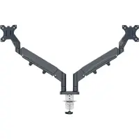 Leitz Ergo - Monteringssett (spring-assisted dual arm) - for 2 LCD-skjermer - space saving - metall - mørk grå - skjermstørrelse: 17-32