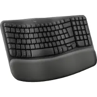 Logitech Wave Keys - Graphite - ND - Ergonomisk tastatur - Nordisk - Svart