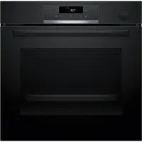 Bosch Serie | 4 HRG532BB3 - Ovn - med dampfunksjon - innebygd - fordypning - bredde: 56 cm - dybde: 55 cm - høyde: 58.5 cm - med selvrens - Klasse A+ - svart