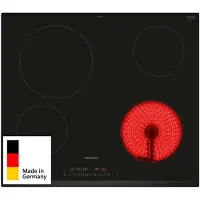 Siemens iQ100 ET631FEN1E - Keramisk komfyrtopp - 4 plater - Nisje - bredde: 56 cm - dybde: 49 cm - uten ramme, fasettert front - svart
