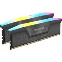 Corsair Vengeance RGB - DDR5 - sett - 64 GB: 2 x 32 GB - DIMM 288-pin - 6000 MT/s / PC5-48000 - CL40 - 1.35 V - ikke-bufret - grå