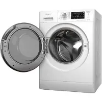 Whirlpool FFWDD 1076258 SV EE, Frontmatet, Frittstående, Hvit, Venstre, Sølv, Hvit, Rotasjon, Berøringskontroll