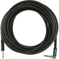 Fender Profesjonell 25 Fot Lang Rett/Vinklet Instrumentkabel Svart