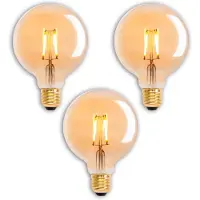 Näve LED-globepære E27 4,1 W 310lm varmhvit gull 3-er