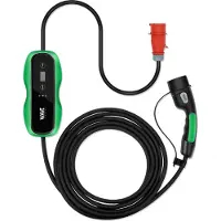 Wave elbillader 3-fase, 11 kW, 3 x 16 A, Type2, 5 m, svart