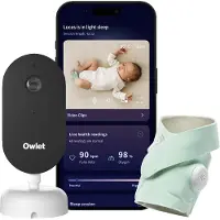 Owlet DreamSight Duo videomonitor med smart sokk (mintgrønn)