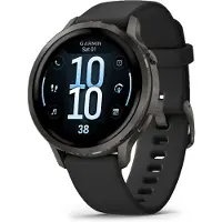 Garmin Venu 4 - 41 mm - skifer - smartklokke med bånd - silikon - svart - håndleddstørrelse: 110-175 mm - display 1.2 - 8 GB - Bluetooth, ANT+, Wi-Fi - 33 g