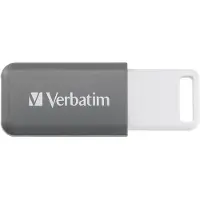 Verbatim DataBar - USB-flashstasjon - 128 GB - USB 2.0 - grå